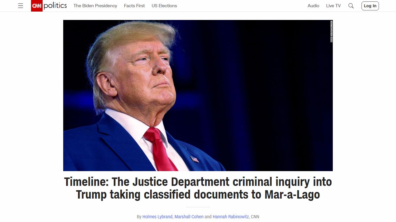 Timeline: The Justice Department criminal inquiry into Trump taking ...